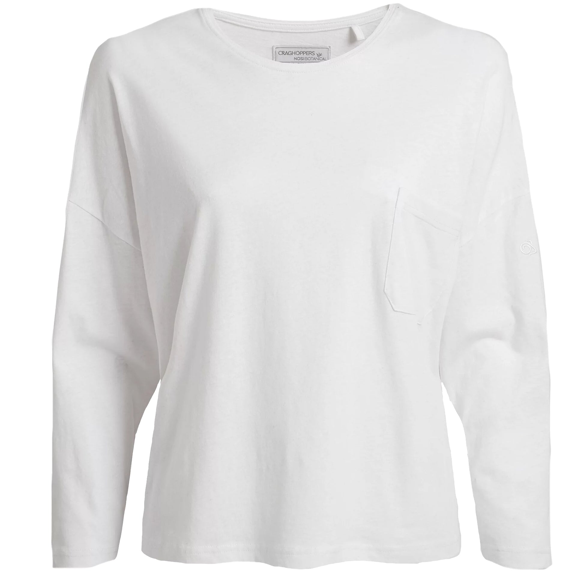 White - Front - Craghoppers Womens-Ladies Emere NosiBotanical Long-Sleeved T-Shirt