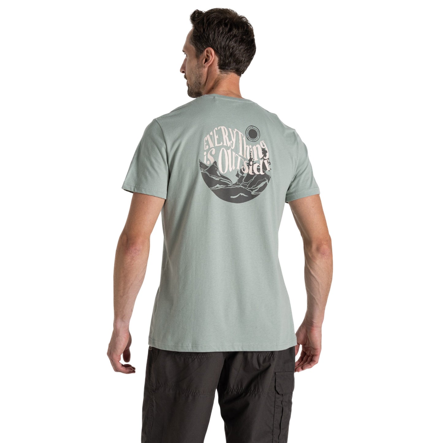 Lichen Green - Back - Craghoppers Mens Lucent Everything Is Outside T-Shirt