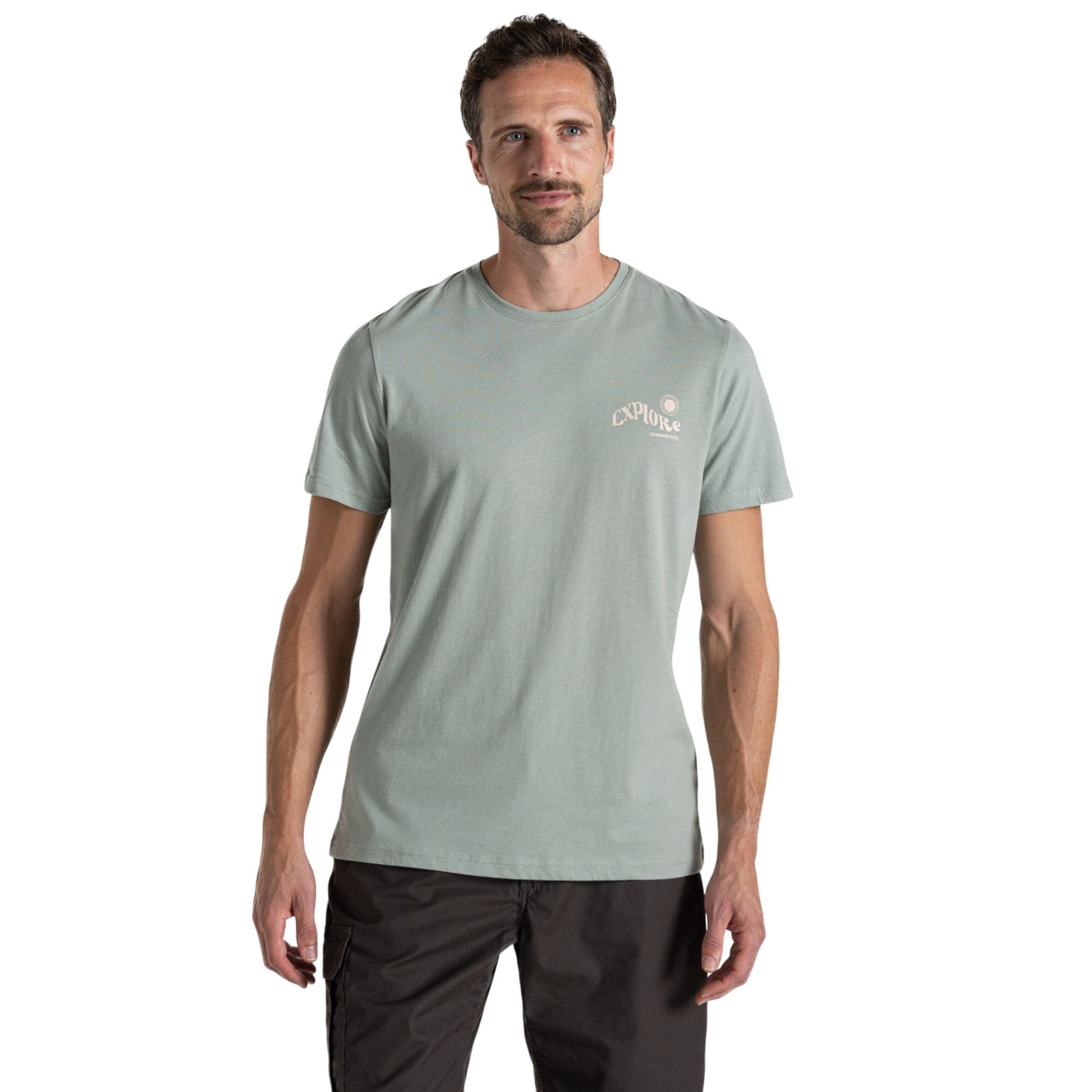 Lichen Green - Front - Craghoppers Mens Lucent Everything Is Outside T-Shirt