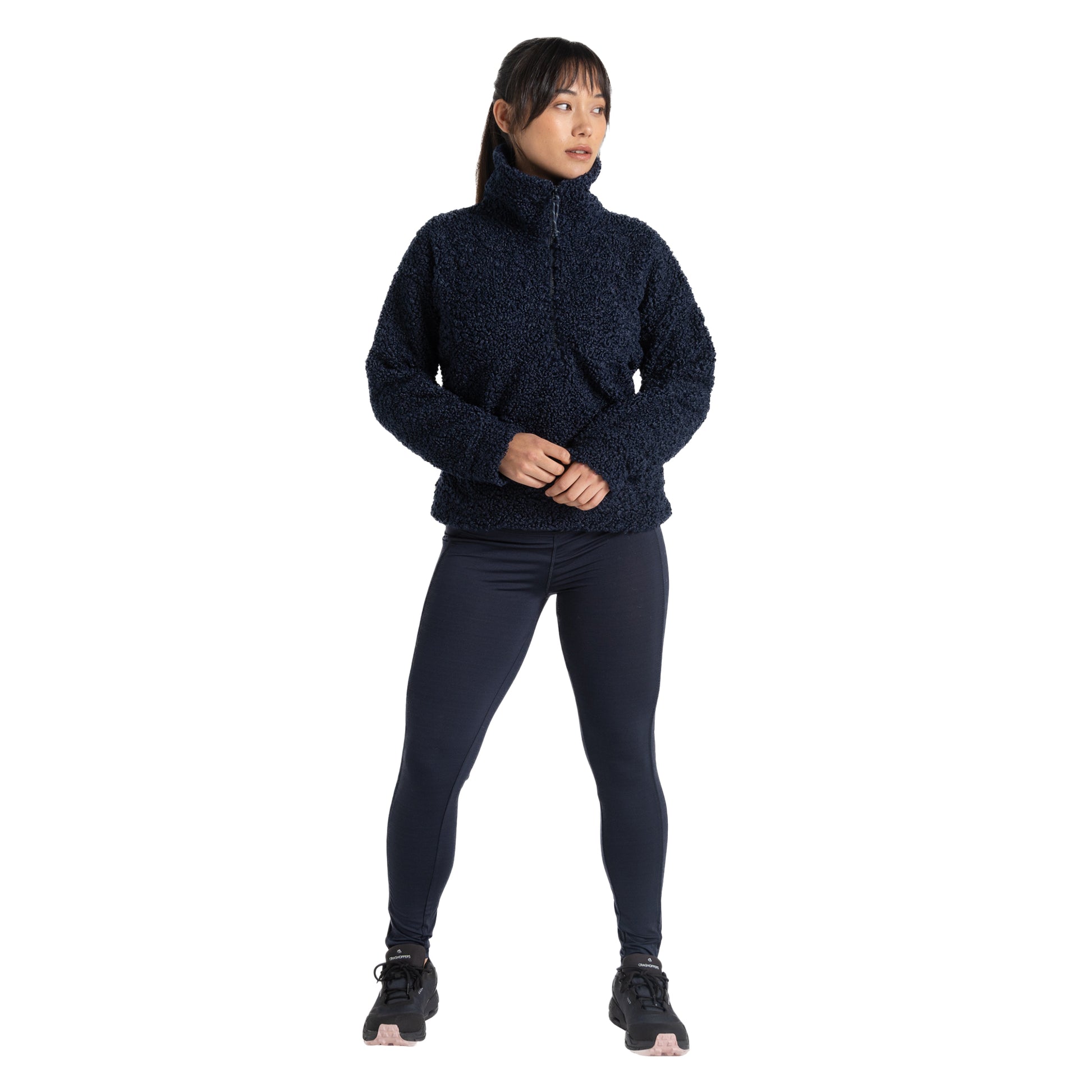 Navy Blue - Lifestyle - Craghoppers Womens-Ladies Ciara Half Zip Fleece Top