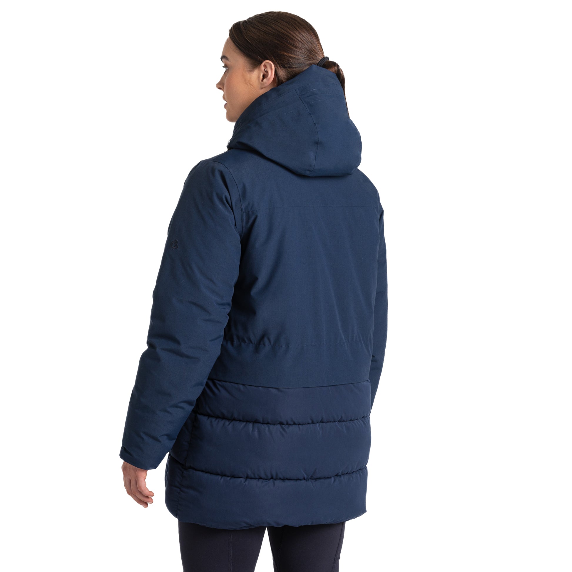 Navy Blue Marl - Back - Craghoppers Womens-Ladies Miread Waterproof Padded Jacket
