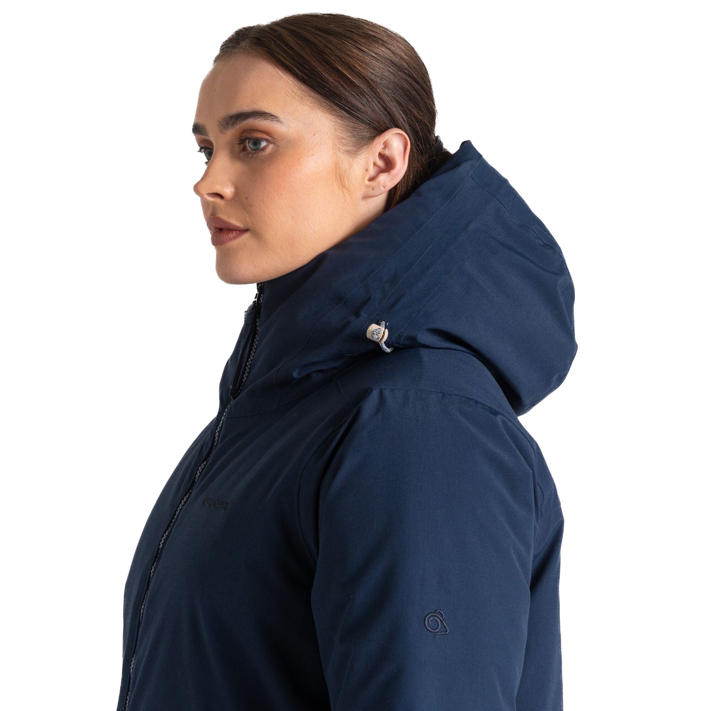 Navy Blue Marl - Lifestyle - Craghoppers Womens-Ladies Miread Waterproof Padded Jacket