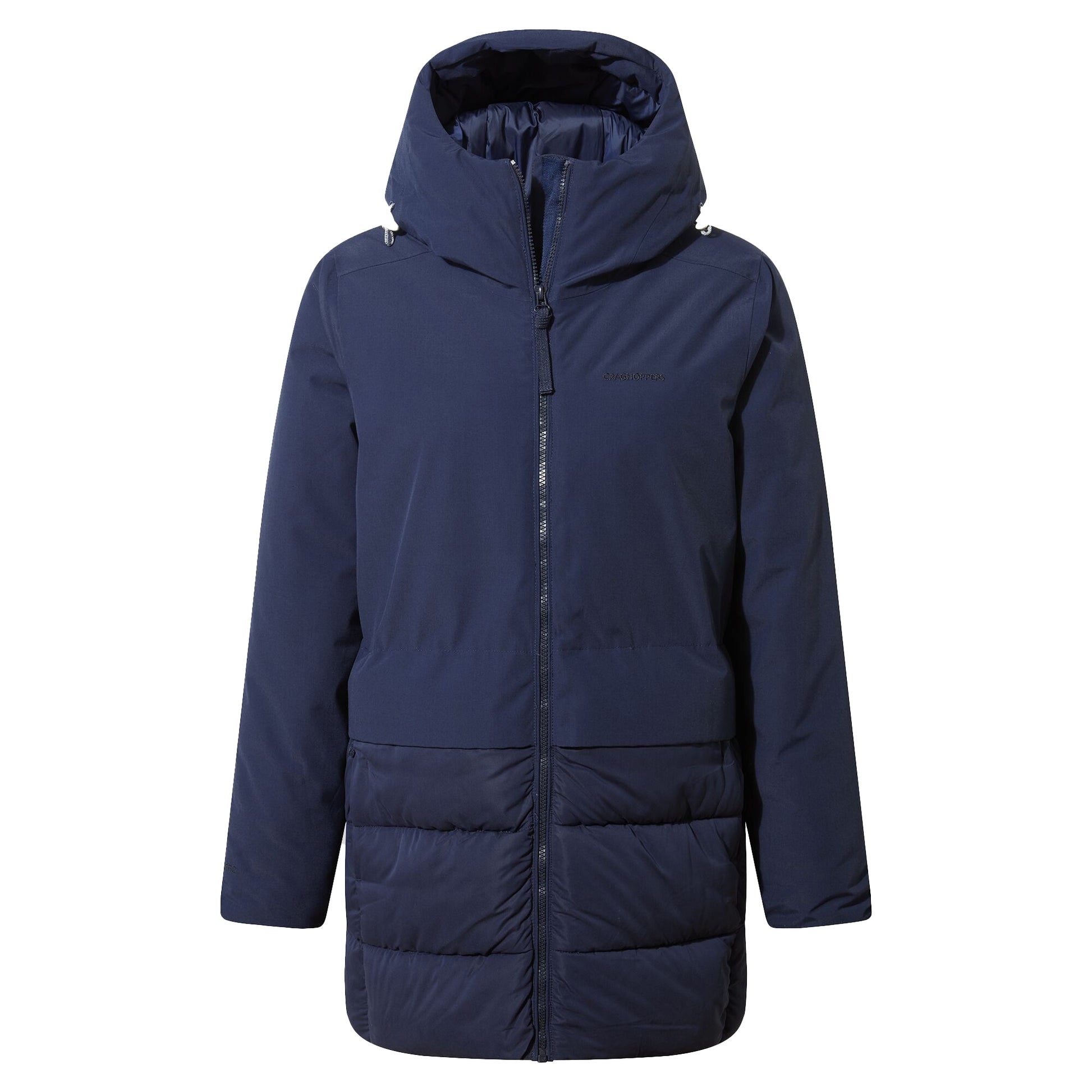 Navy Blue Marl - Front - Craghoppers Womens-Ladies Miread Waterproof Padded Jacket