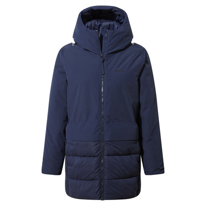 Navy Blue Marl - Front - Craghoppers Womens-Ladies Miread Waterproof Padded Jacket
