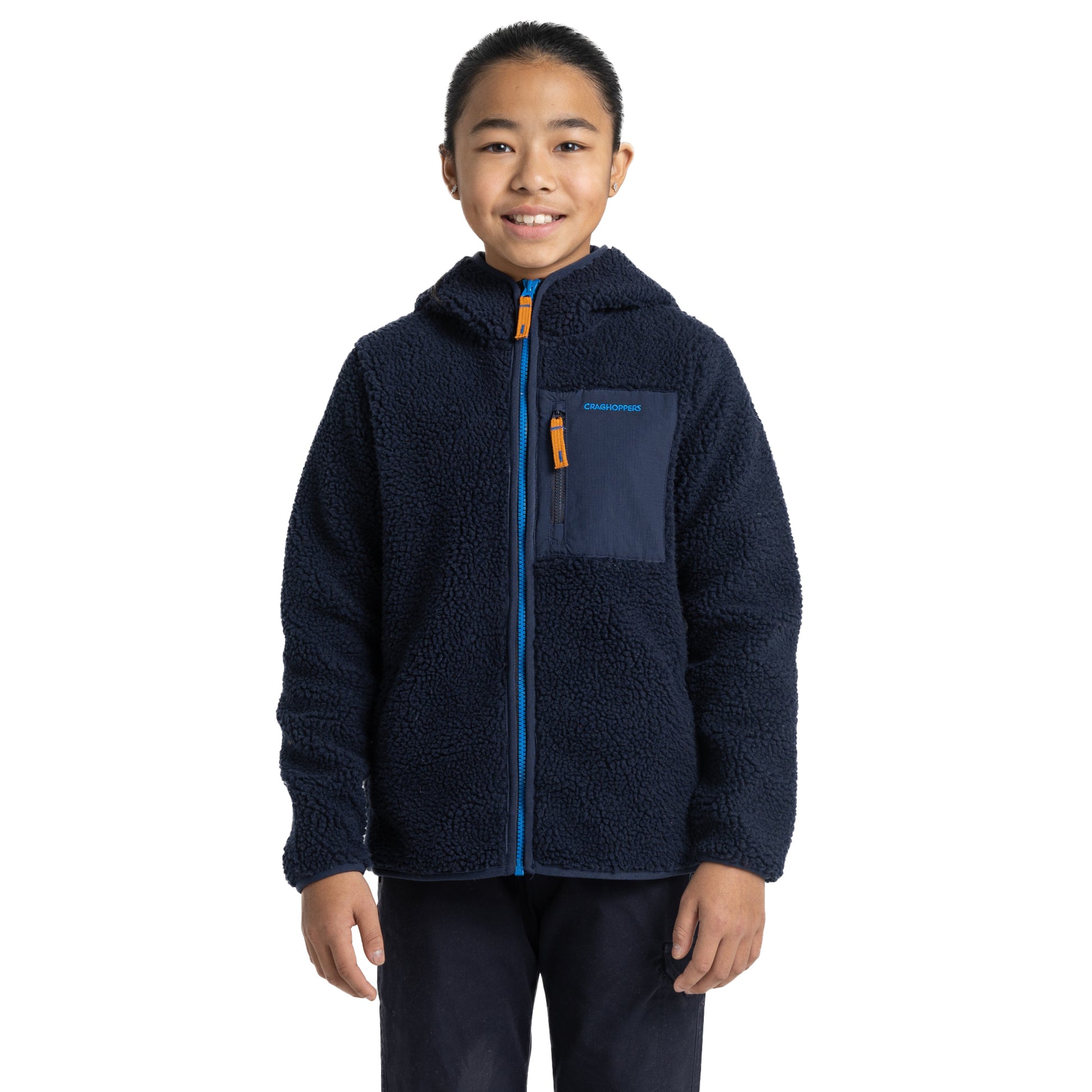 Navy Blue - Pack Shot - Craghoppers Childrens-Kids Boyne Fleece Jacket