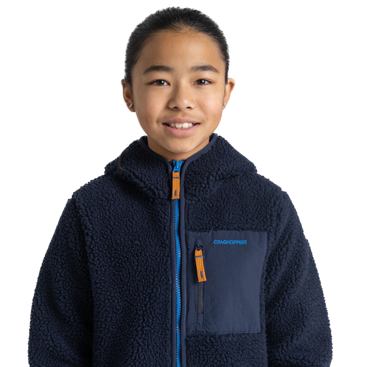 Navy Blue - Side - Craghoppers Childrens-Kids Boyne Fleece Jacket