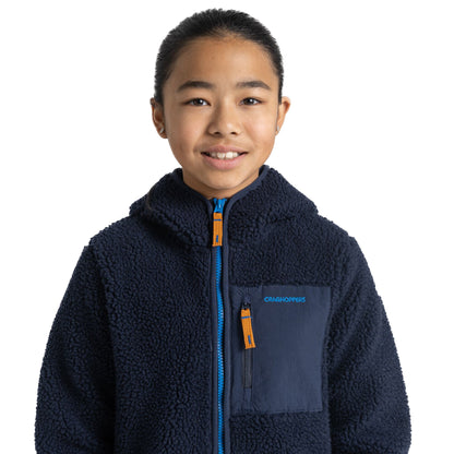 Navy Blue - Side - Craghoppers Childrens-Kids Boyne Fleece Jacket