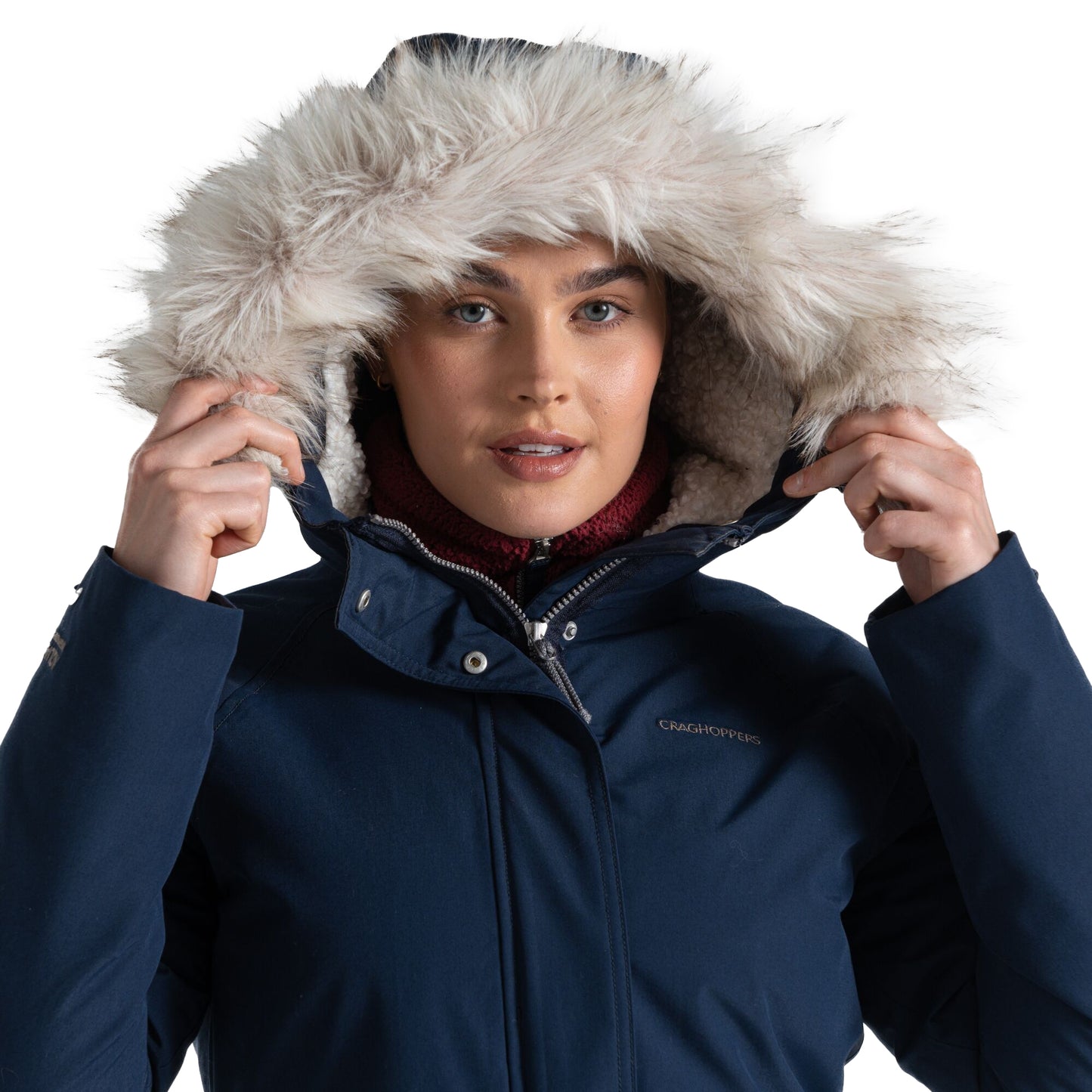 Navy Blue Marl - Back - Craghoppers Womens-Ladies Sorcha Waterproof Jacket