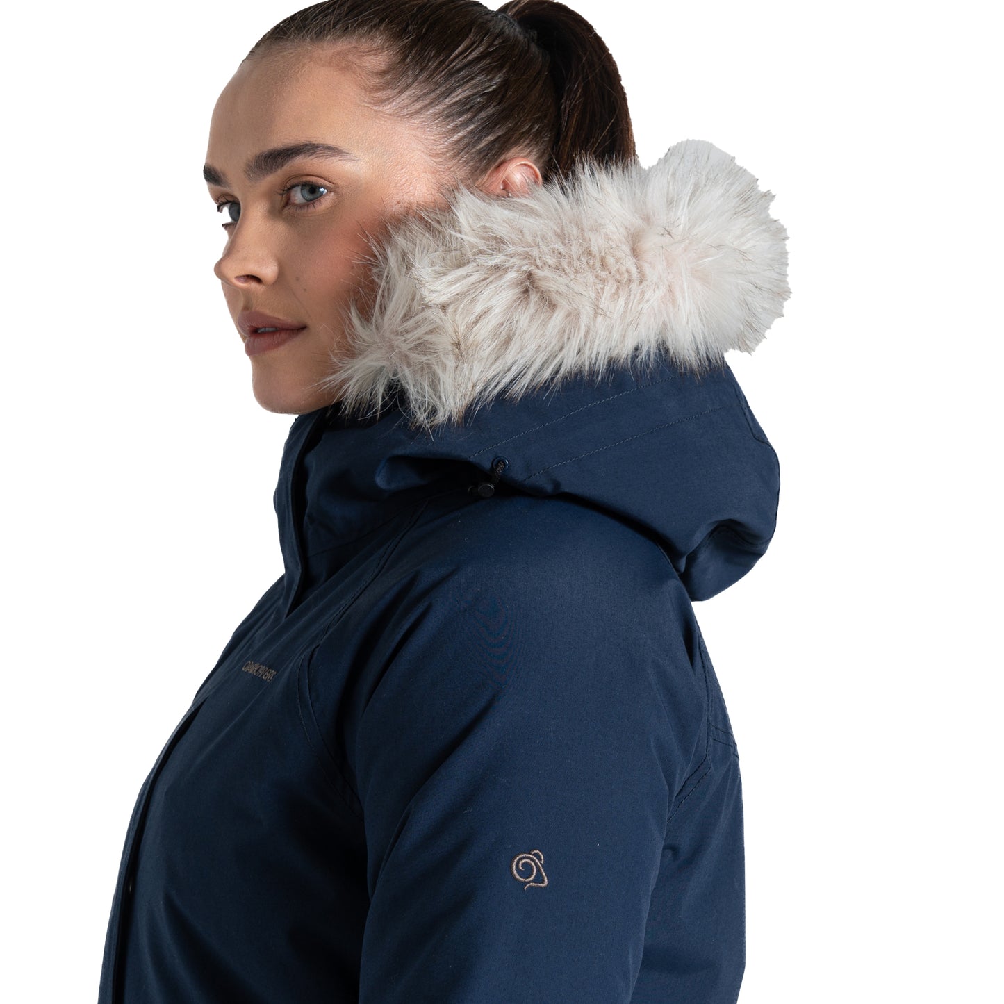 Navy Blue Marl - Lifestyle - Craghoppers Womens-Ladies Sorcha Waterproof Jacket
