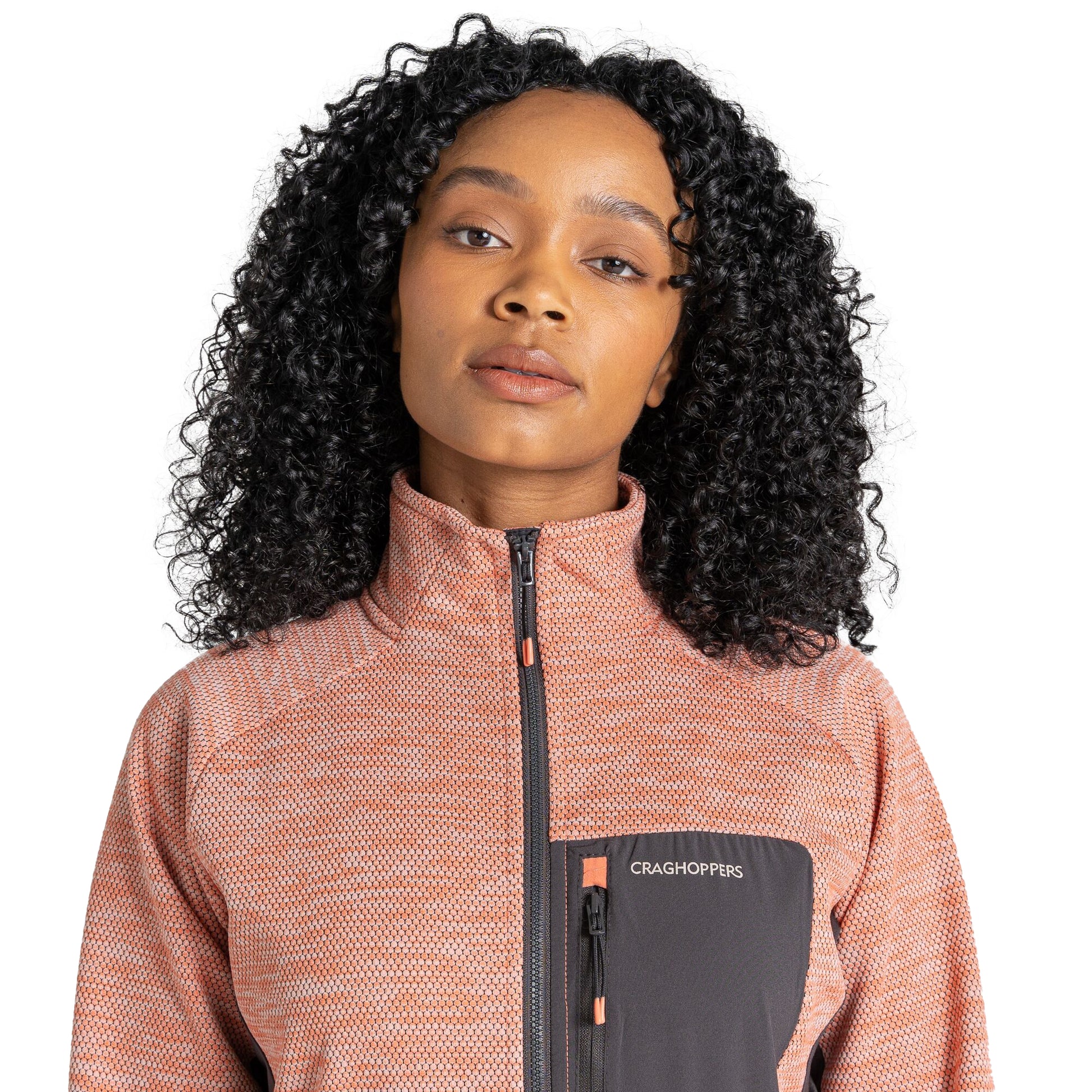 Fusion Coral - Side - Craghoppers Womens-Ladies Trina Quarter Zip Fleece Top