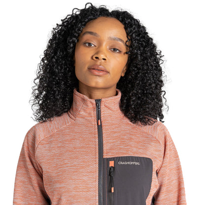 Fusion Coral - Side - Craghoppers Womens-Ladies Trina Quarter Zip Fleece Top