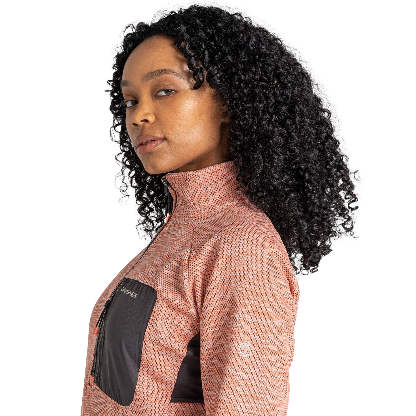 Fusion Coral - Lifestyle - Craghoppers Womens-Ladies Trina Quarter Zip Fleece Top
