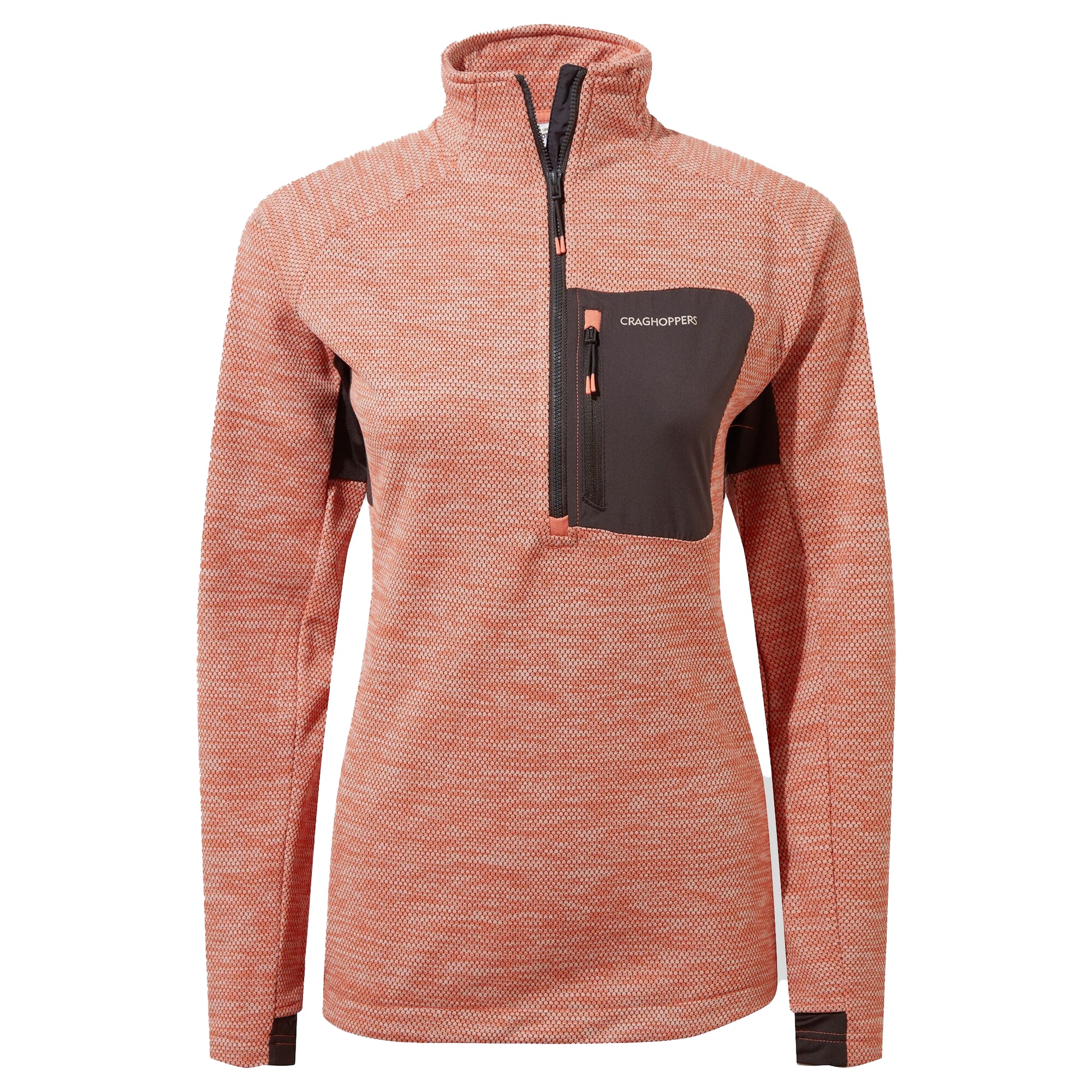 Fusion Coral - Front - Craghoppers Womens-Ladies Trina Quarter Zip Fleece Top