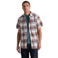 Sienna Red - Side - Craghoppers Mens Hila Checked Short-Sleeved Shirt