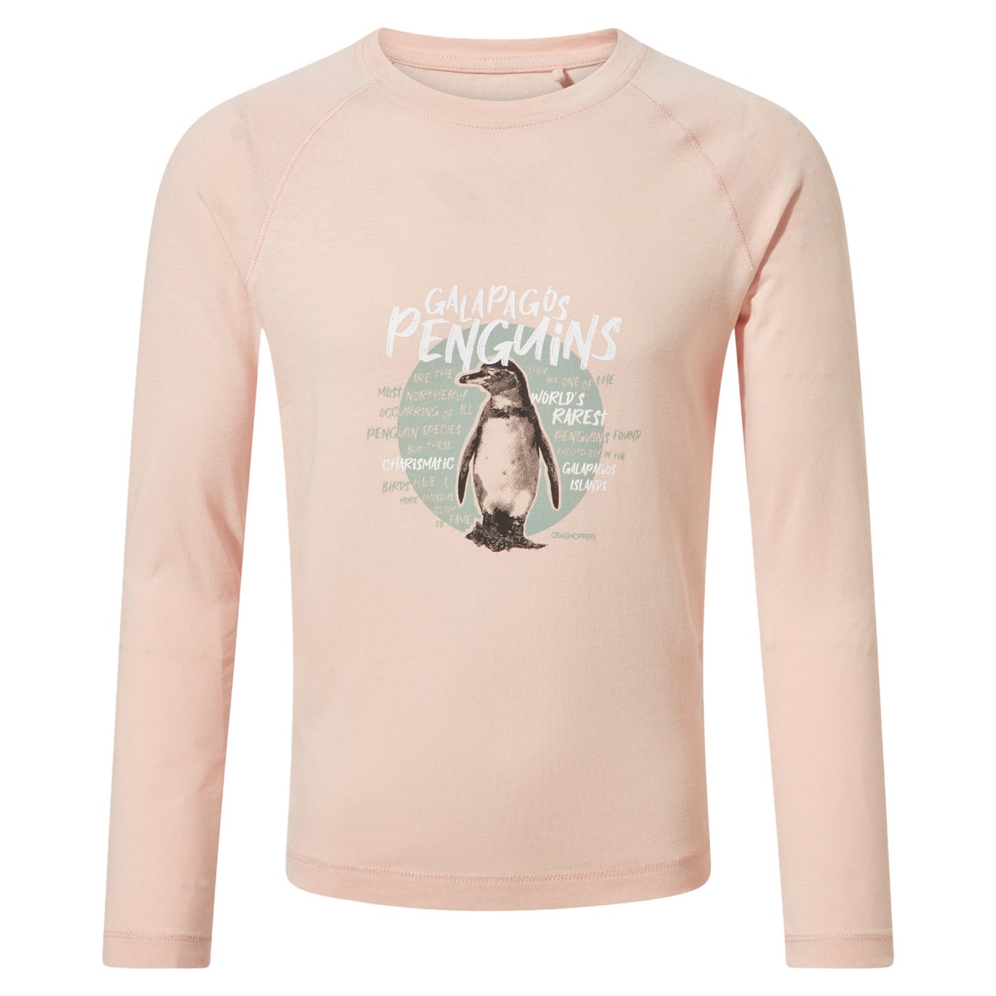 Pink Dusk - Front - Craghoppers Childrens-Kids Colly Penguin Long-Sleeved T-Shirt