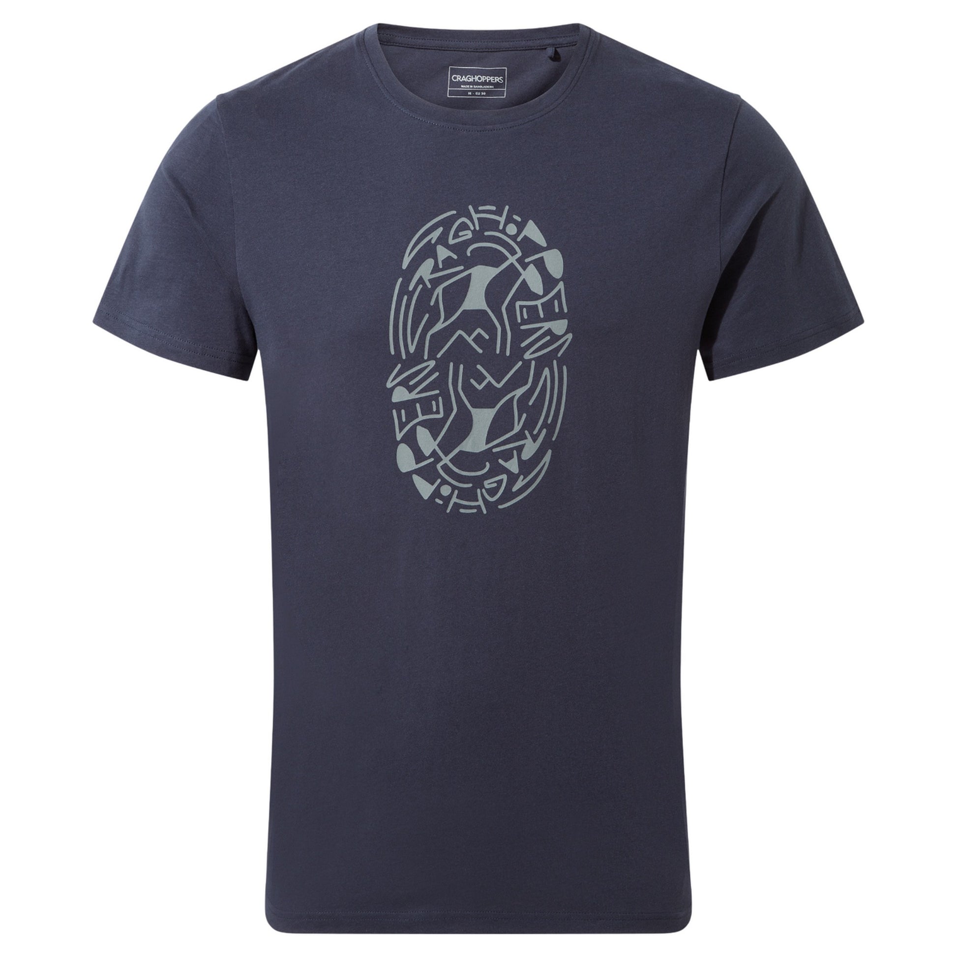 Blue Navy - Front - Craghoppers Mens Lucent Tribe Short-Sleeved T-Shirt