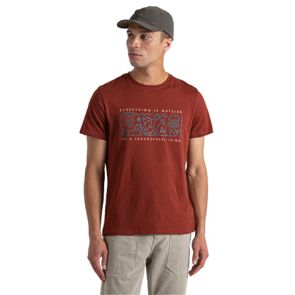 Sienna Red - Side - Craghoppers Mens Lucent Short-Sleeved T-Shirt