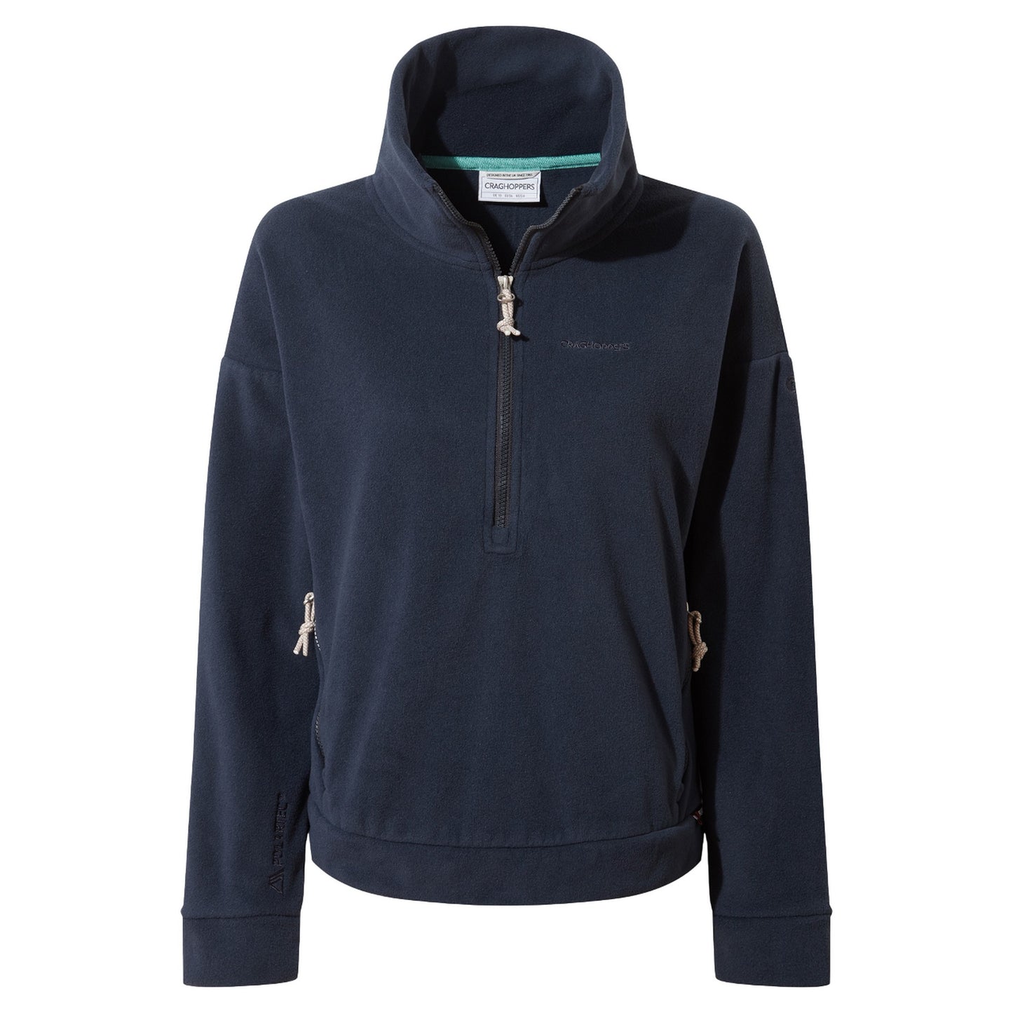 Blue Navy - Front - Craghoppers Womens-Ladies Caprice Polartech Quarter Zip Fleece Top