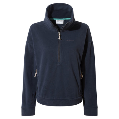 Blue Navy - Front - Craghoppers Womens-Ladies Caprice Polartech Quarter Zip Fleece Top