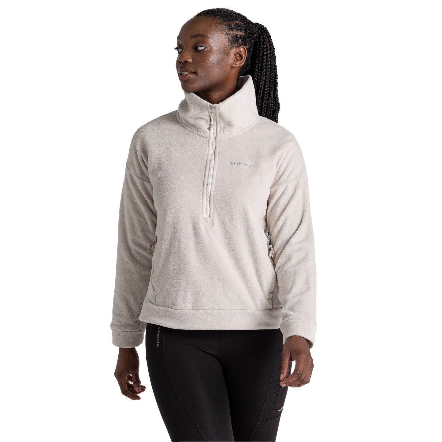 Ecru - Lifestyle - Craghoppers Womens-Ladies Caprice Polartech Quarter Zip Fleece Top