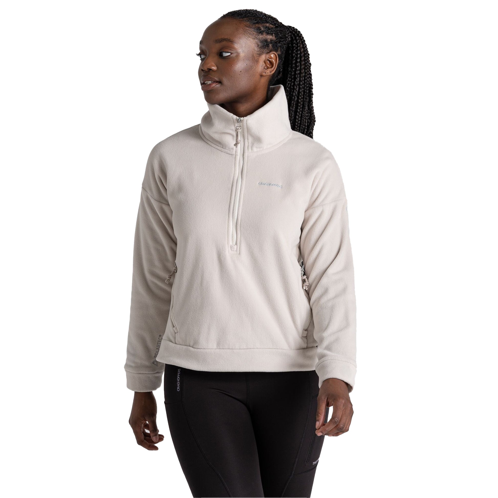 Ecru - Lifestyle - Craghoppers Womens-Ladies Caprice Polartech Quarter Zip Fleece Top