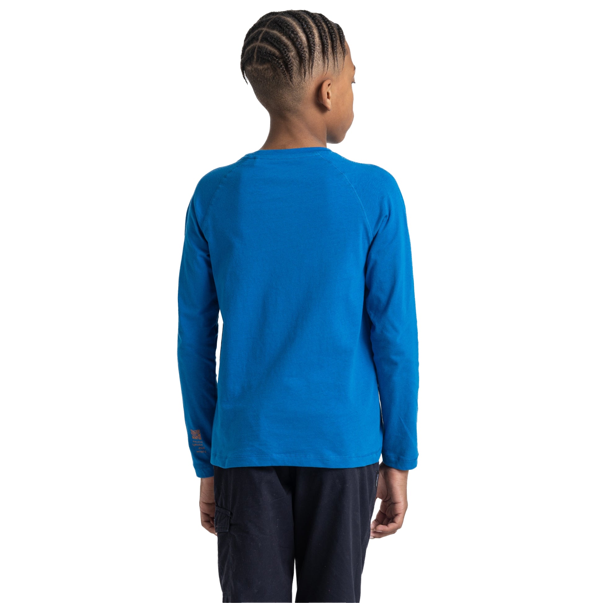Titan Blue - Back - Craghoppers Boys Colly Graphic Print Long-Sleeved T-Shirt
