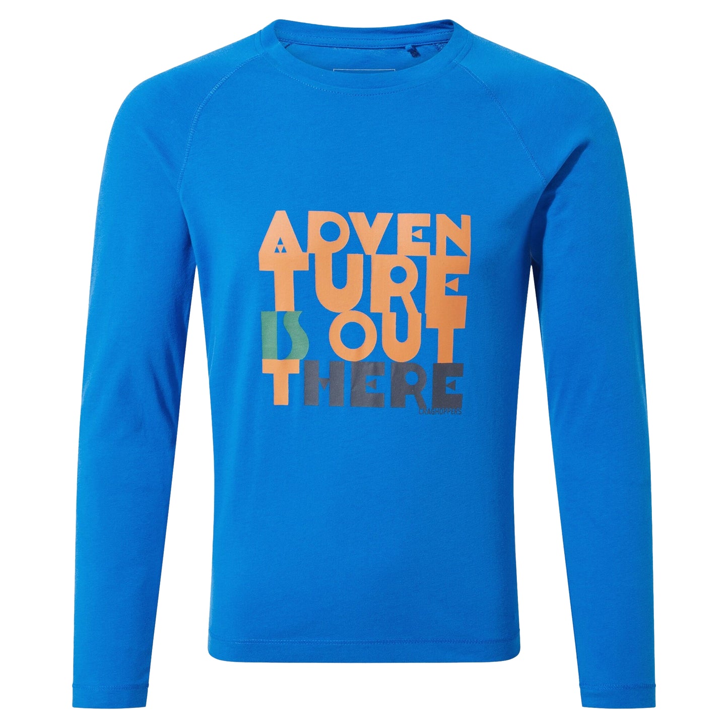 Titan Blue - Front - Craghoppers Boys Colly Graphic Print Long-Sleeved T-Shirt