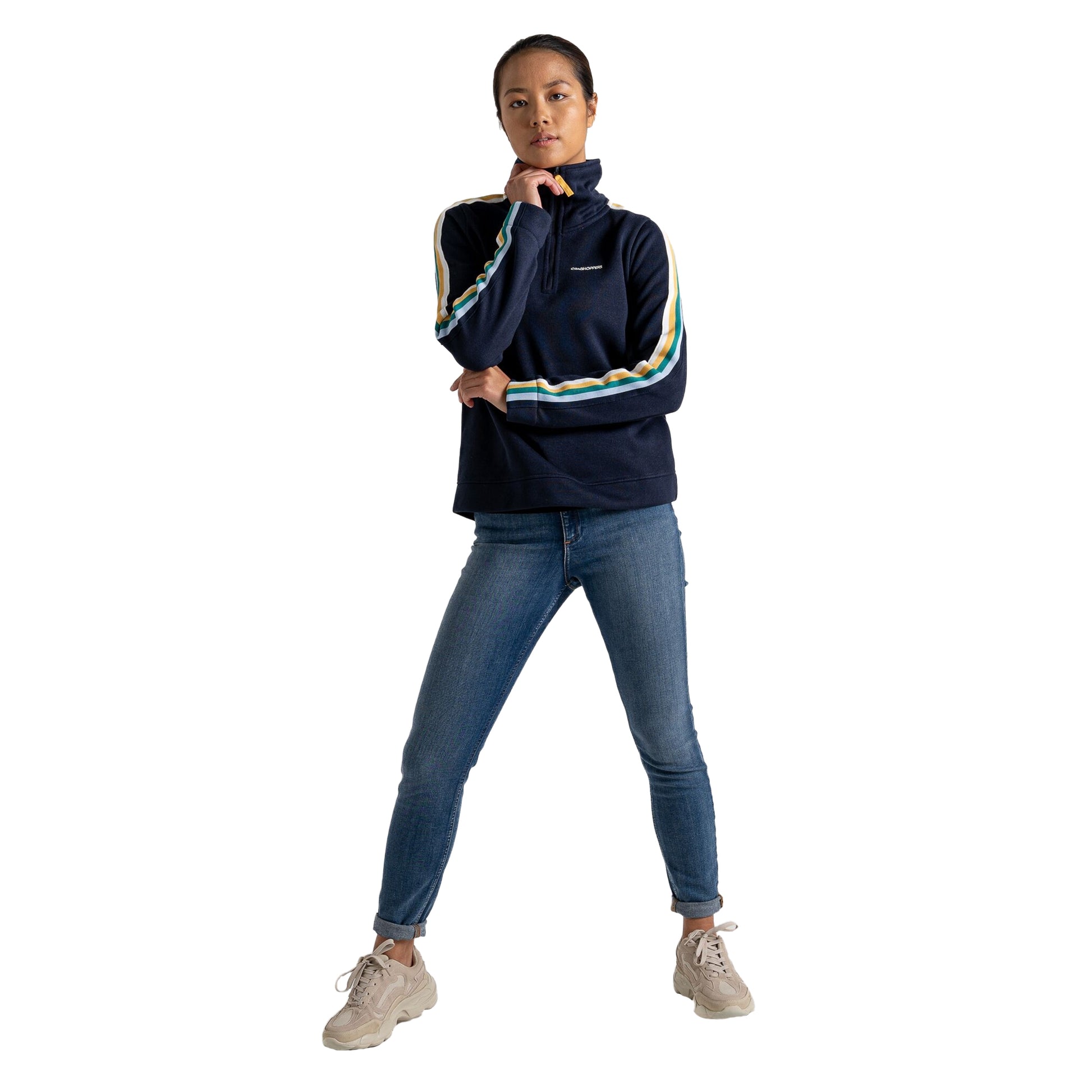 Blue Navy - Side - Craghoppers Womens-Ladies Lyra Fleece Top