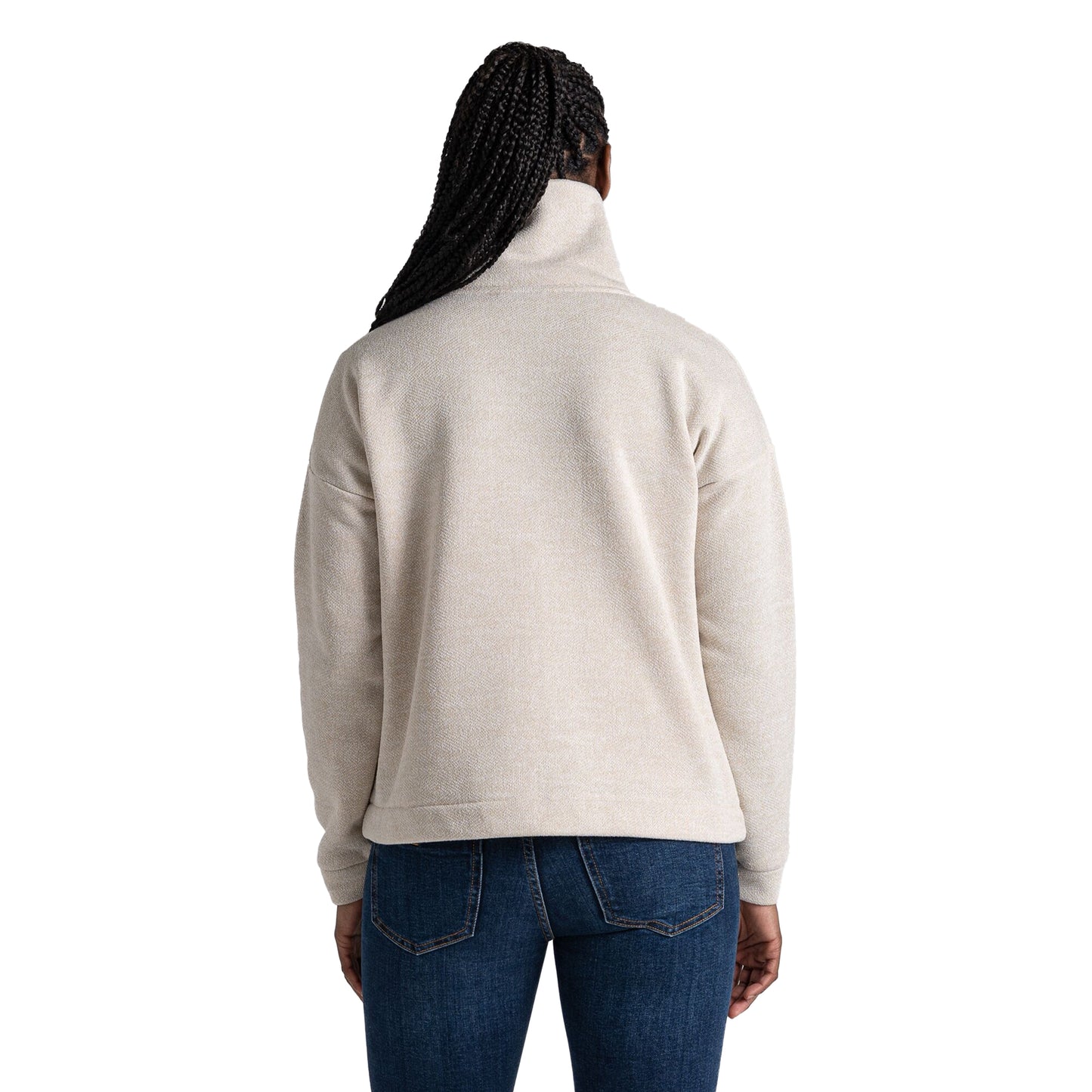 Stone - Back - Craghoppers Womens-Ladies Freya Borg Fleece Lined Fleece Jacket
