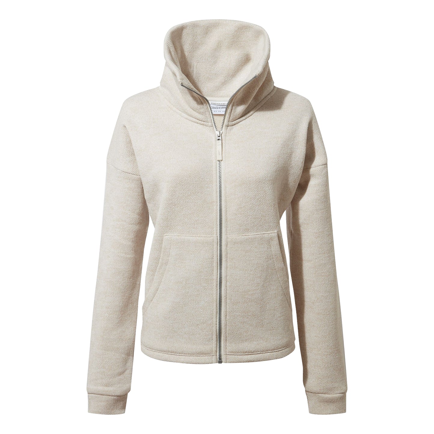 Stone - Front - Craghoppers Womens-Ladies Freya Borg Fleece Lined Fleece Jacket