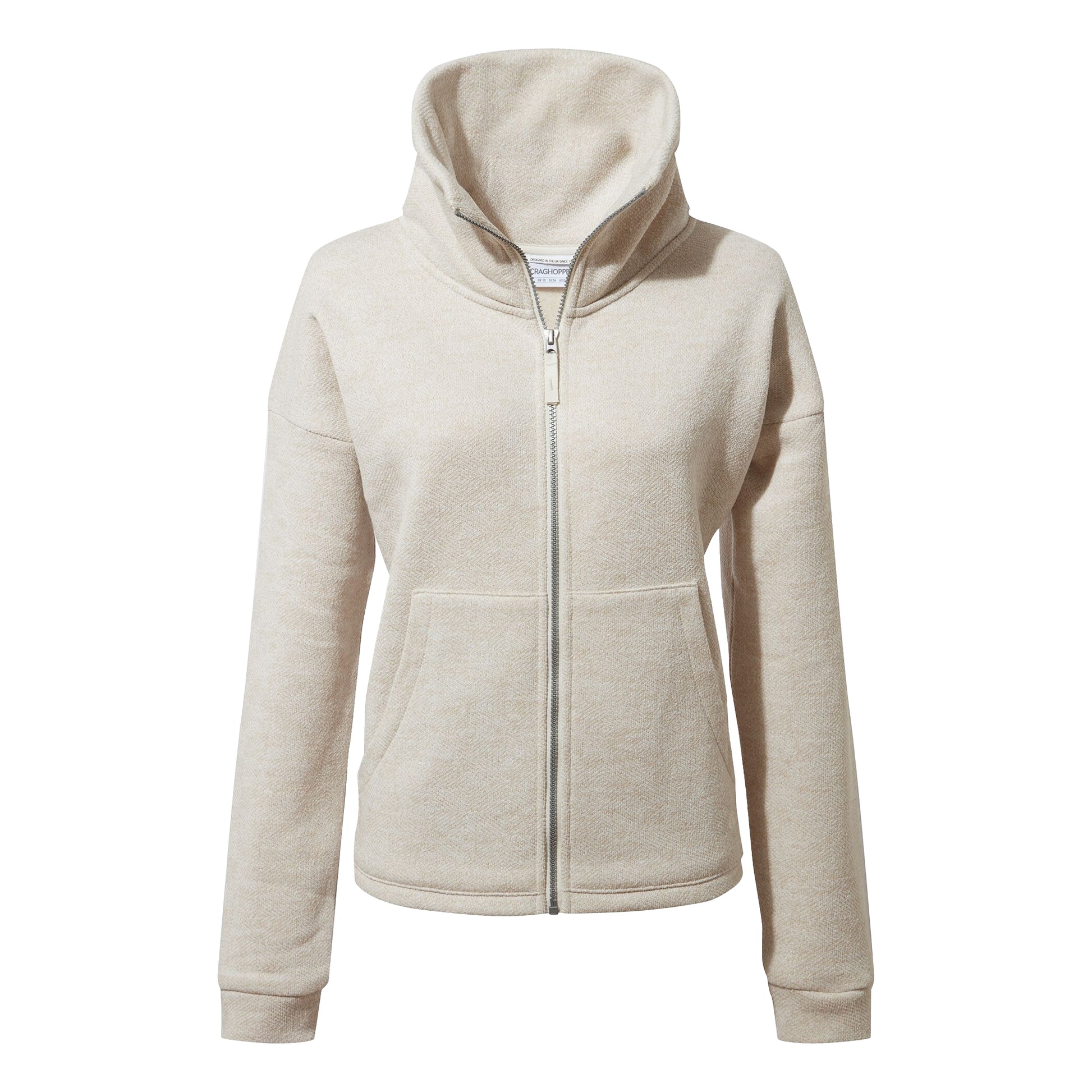 Stone - Front - Craghoppers Womens-Ladies Freya Borg Fleece Lined Fleece Jacket