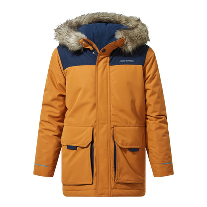 Pumpkin Spice-Blue Navy - Front - Craghoppers Childrens-Kids Corrib Breathable Waterproof Jacket