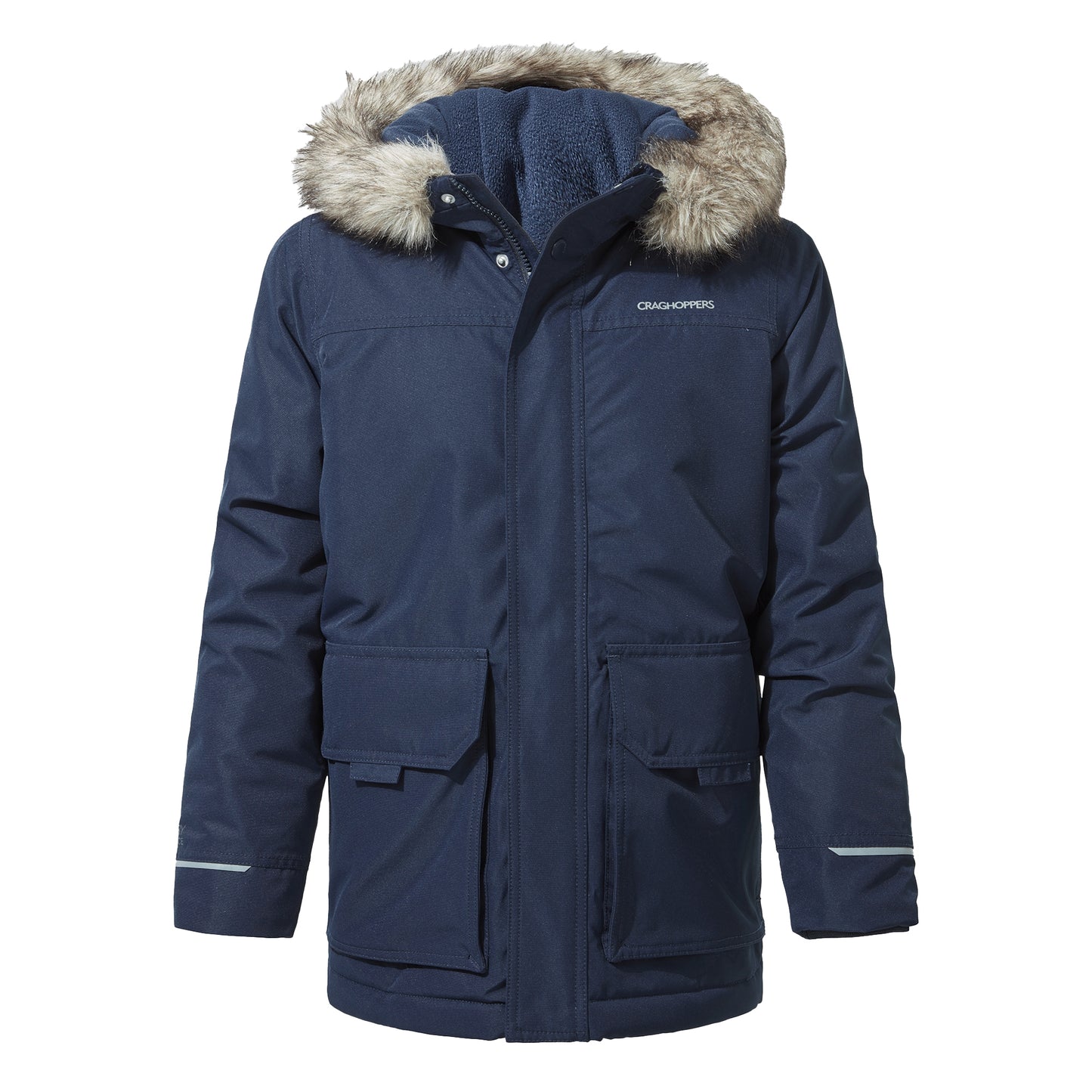 Blue Navy - Front - Craghoppers Childrens-Kids Corrib Breathable Waterproof Jacket