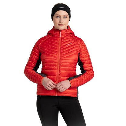 Ember Orange - Side - Craghoppers Womens-Ladies Expolite Hooded Padded Jacket