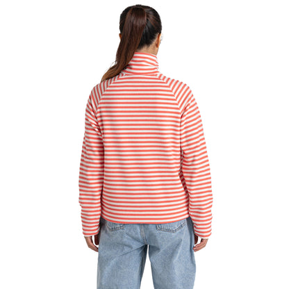 Rose Coral - Back - Craghoppers Womens-Ladies Melina Striped Half Zip Fleece Top