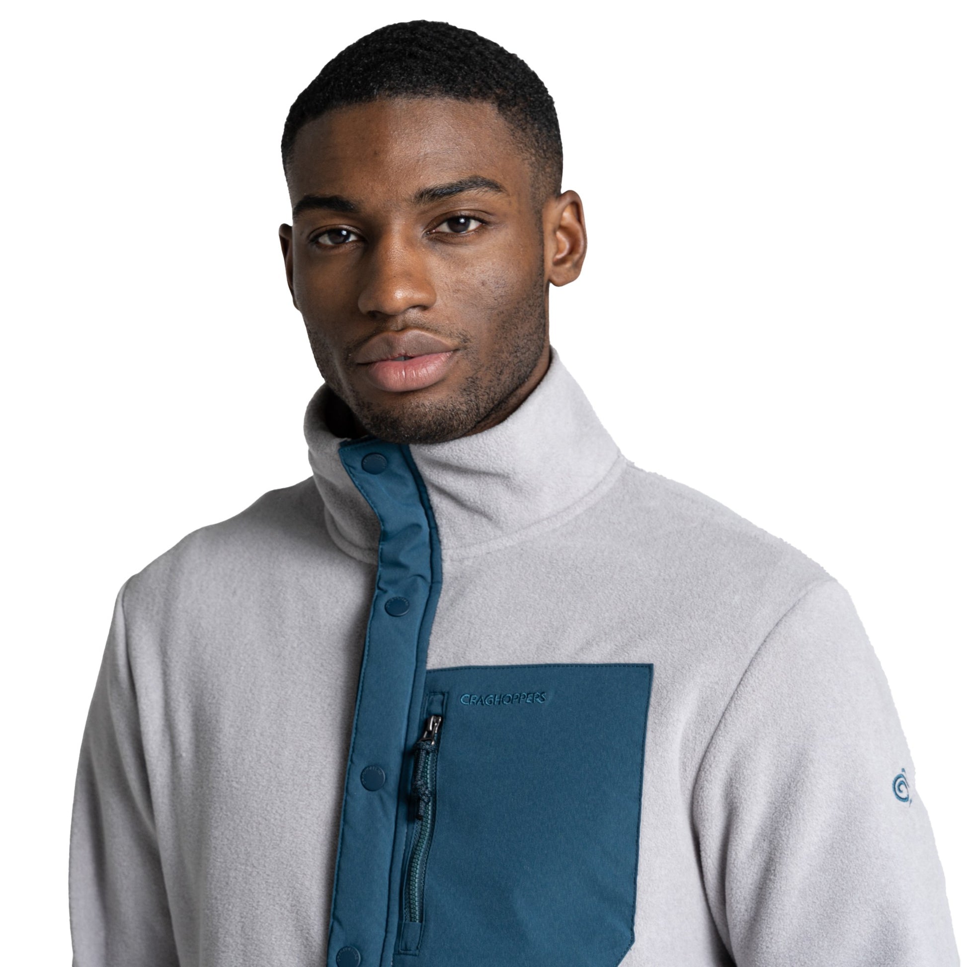 Soft Grey Marl - Side - Craghoppers Mens Argo Polartech Fleece Jacket