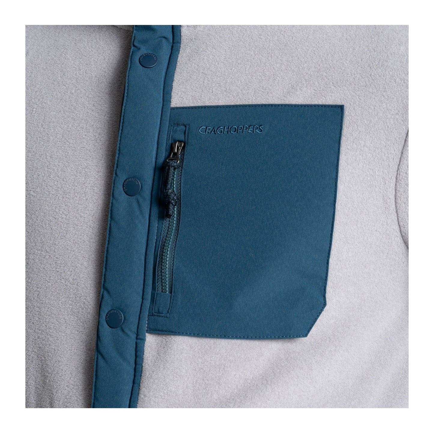 Soft Grey Marl - Pack Shot - Craghoppers Mens Argo Polartech Fleece Jacket
