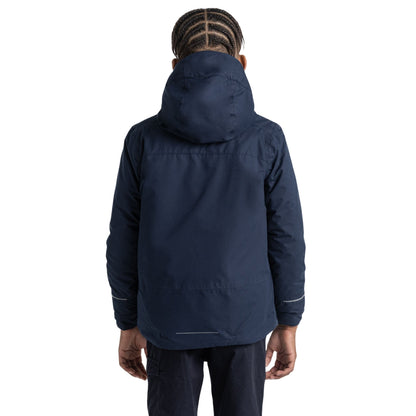 Blue Navy - Back - Craghoppers Childrens-Kids Nephin Waterproof Jacket