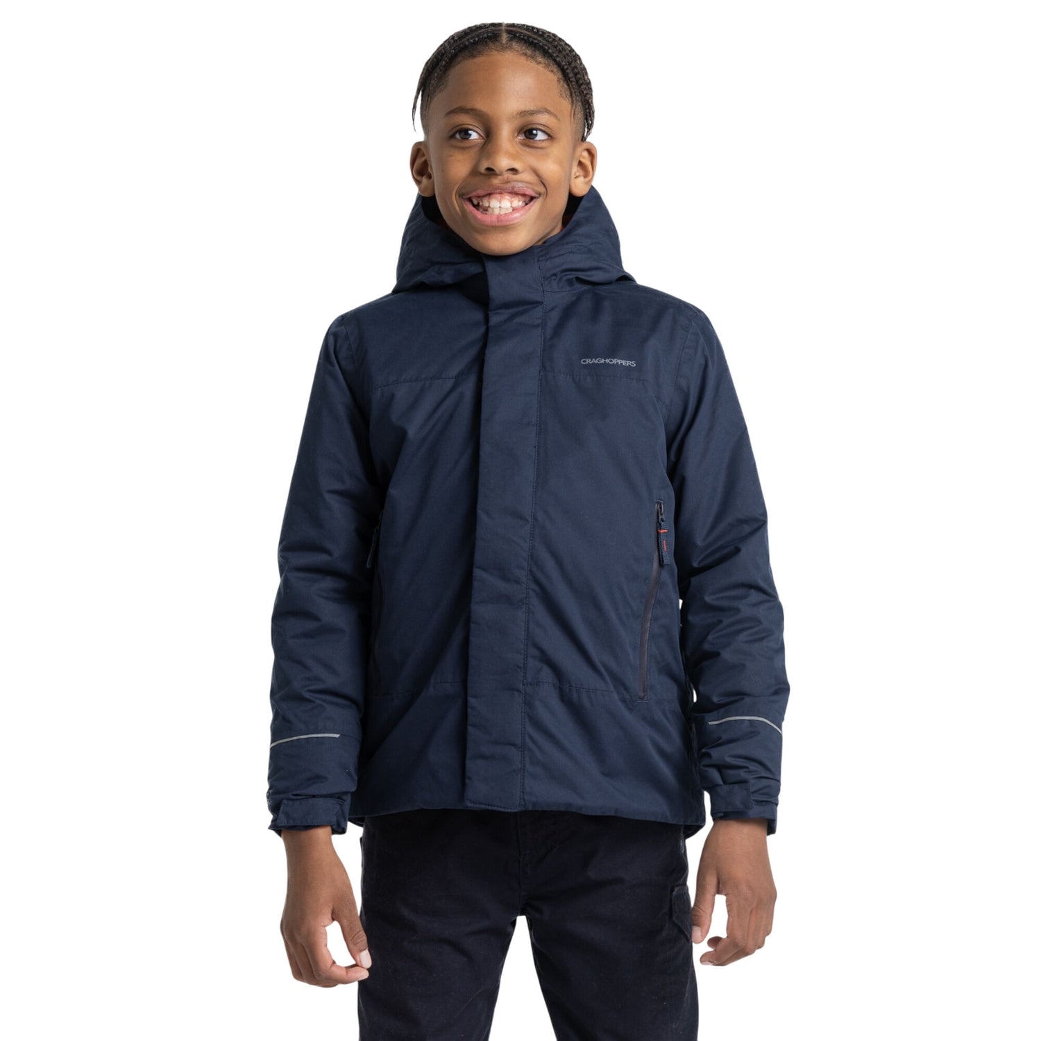 Blue Navy - Lifestyle - Craghoppers Childrens-Kids Nephin Waterproof Jacket