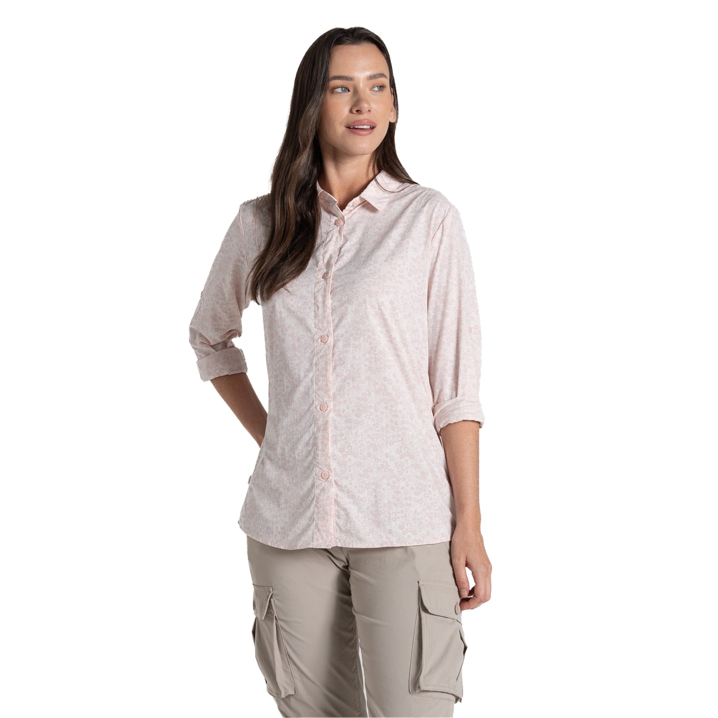 Hushed Violet - Side - Craghoppers Womens-Ladies Arona Nosilife Shirt