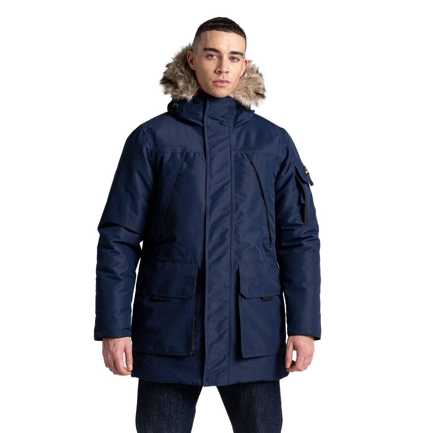 Blue Navy - Side - Craghoppers Mens Bishorn II Waterproof Jacket