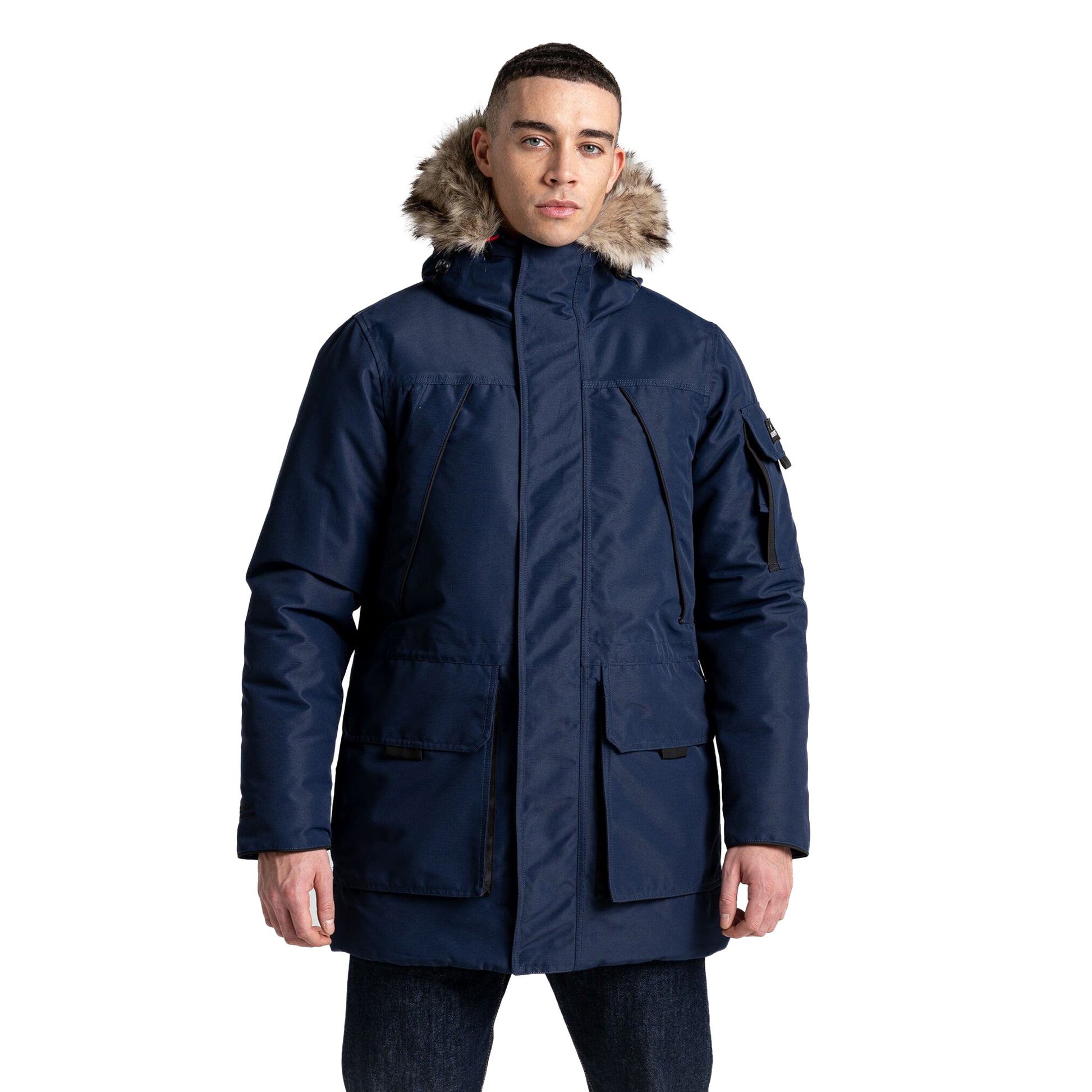 Blue Navy - Side - Craghoppers Mens Bishorn II Waterproof Jacket