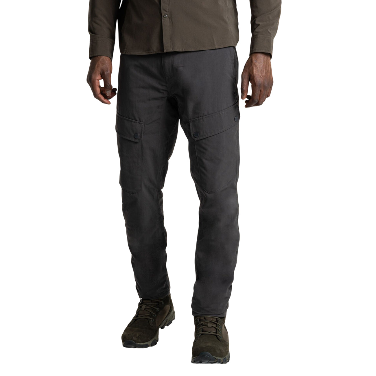 Black Pepper - Side - Craghoppers Mens Adventure Nosilife Hiking Trousers