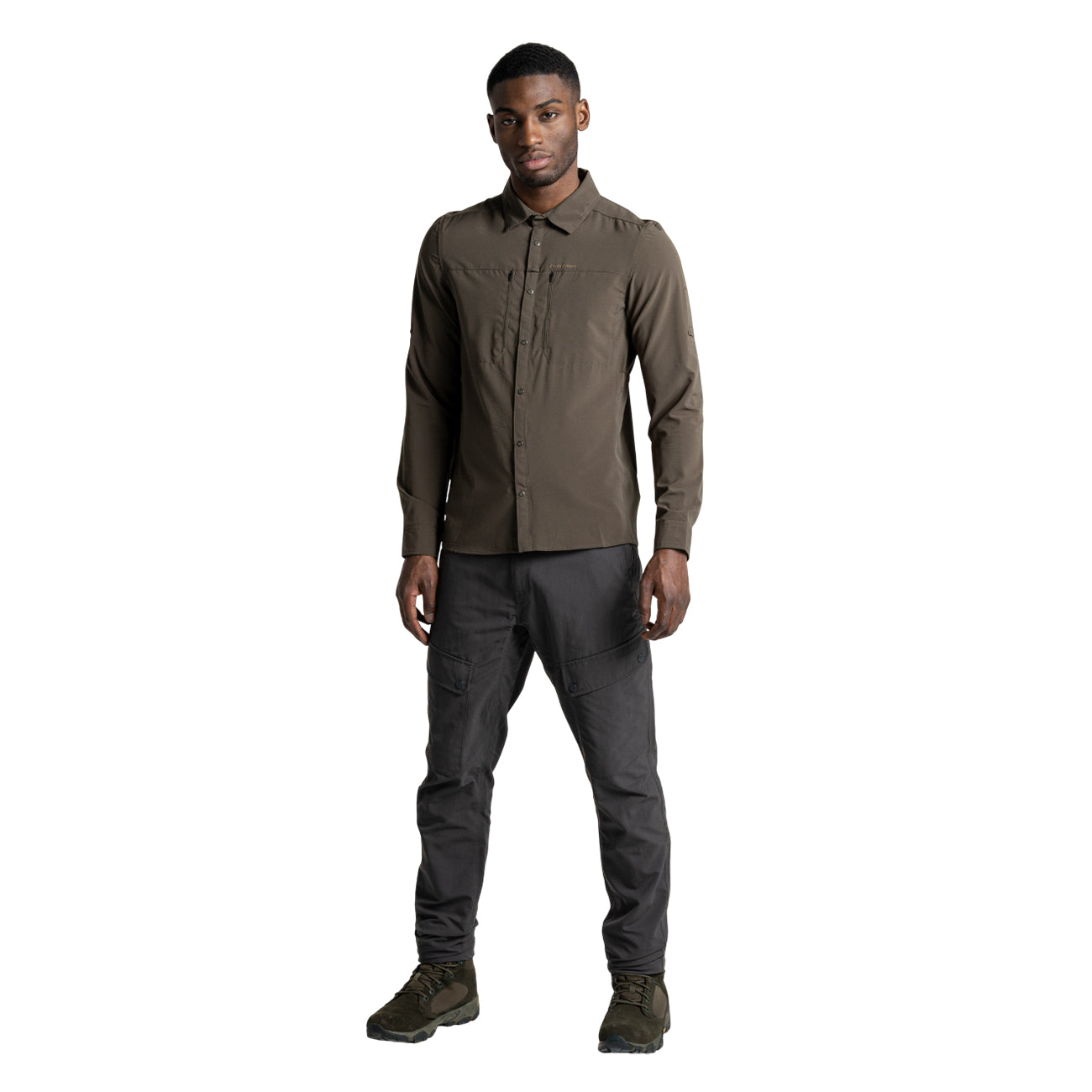 Black Pepper - Pack Shot - Craghoppers Mens Adventure Nosilife Hiking Trousers