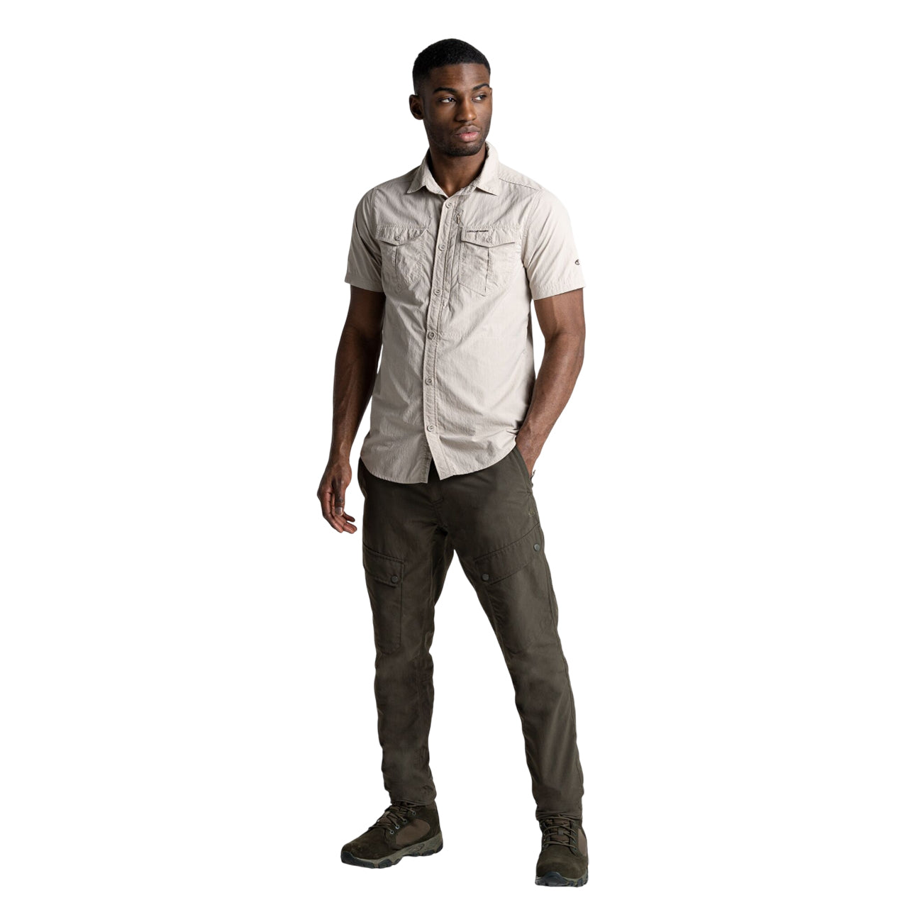 Woodland Green - Pack Shot - Craghoppers Mens Adventure Nosilife Hiking Trousers