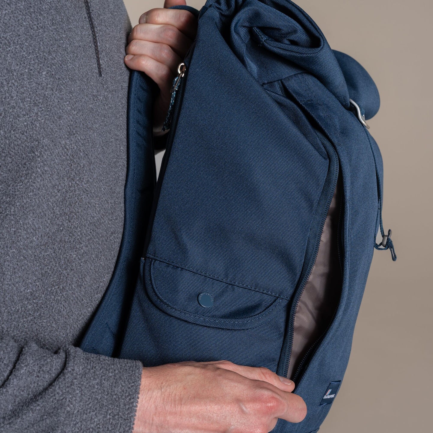 Blue Stone - Pack Shot - Craghoppers Classic Kiwi II Roll Top 20L Backpack