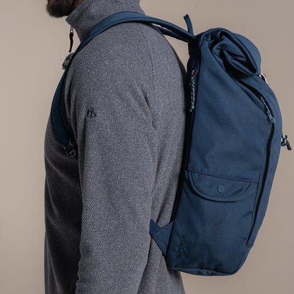 Blue Stone - Close up - Craghoppers Classic Kiwi II Roll Top 20L Backpack