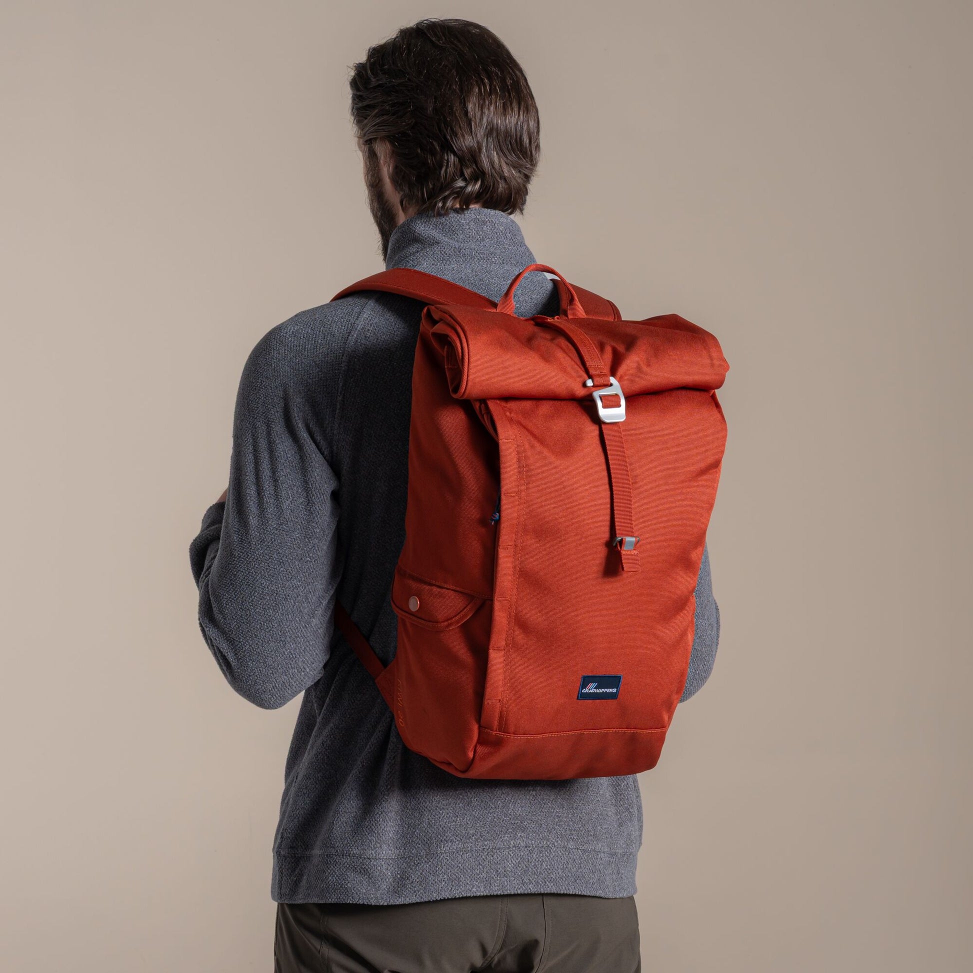 Red Beach - Close up - Craghoppers Classic Kiwi II Roll Top 20L Backpack