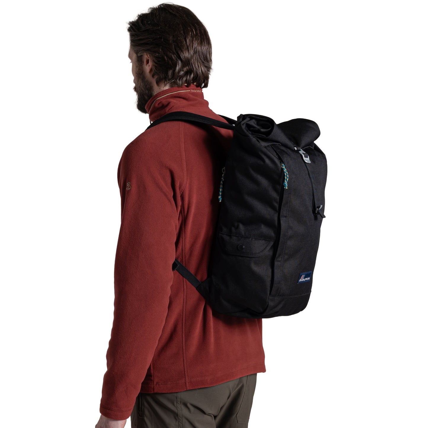 Black - Side - Craghoppers Classic Kiwi II Roll Top 20L Backpack