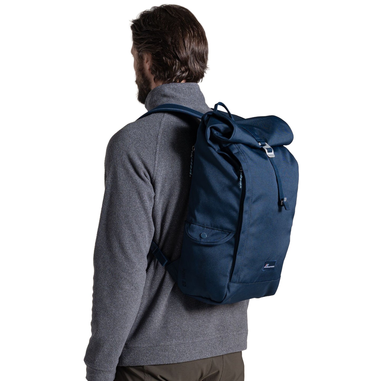 Blue Stone - Side - Craghoppers Classic Kiwi II Roll Top 20L Backpack